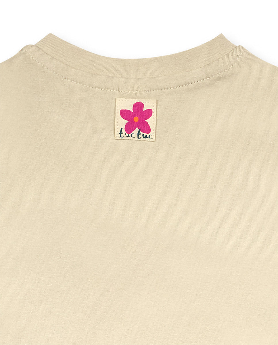 T-SHIRT DE MALHA BRANCA PARA RAPARIGA TRECKING TIME