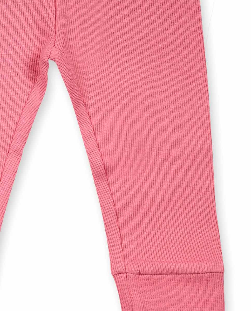 TUC TUC CONJUNTO DE PELUCHE DE MALHA ROSA PARA MENINA