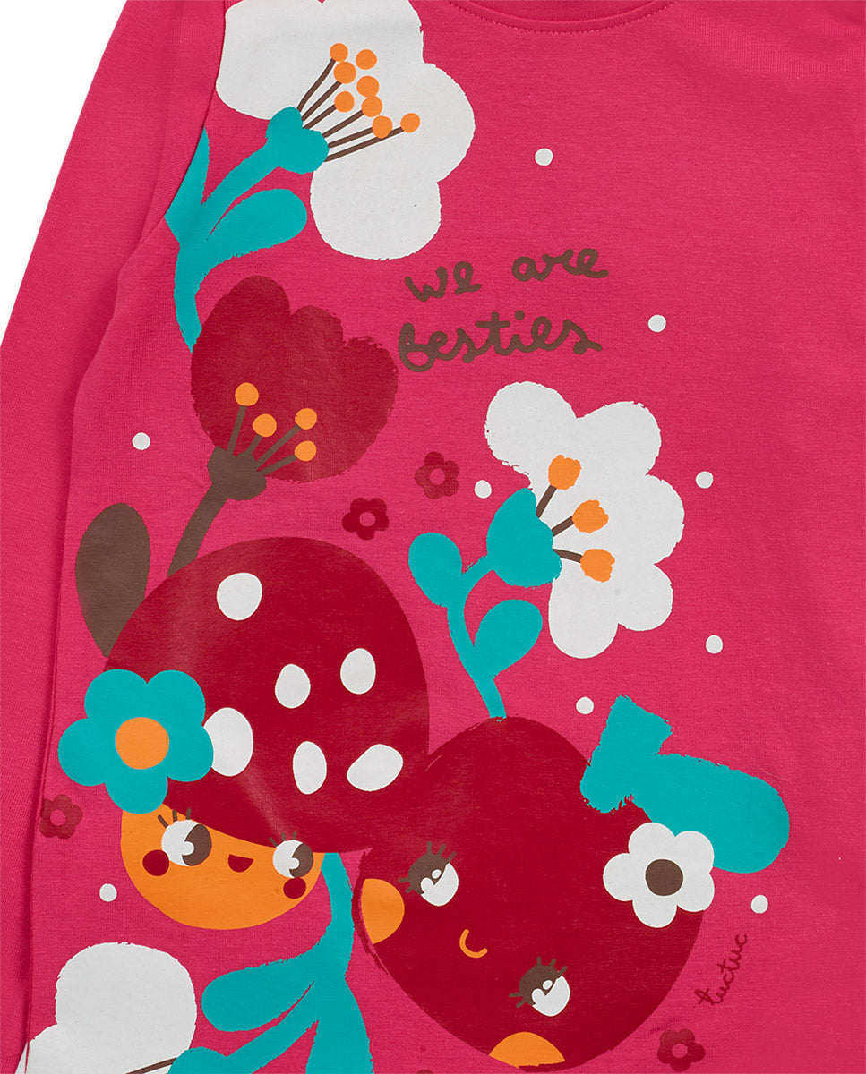 TUC TUC TSHIRT COMPRIDA DE JERSEY COR-DE-ROSA