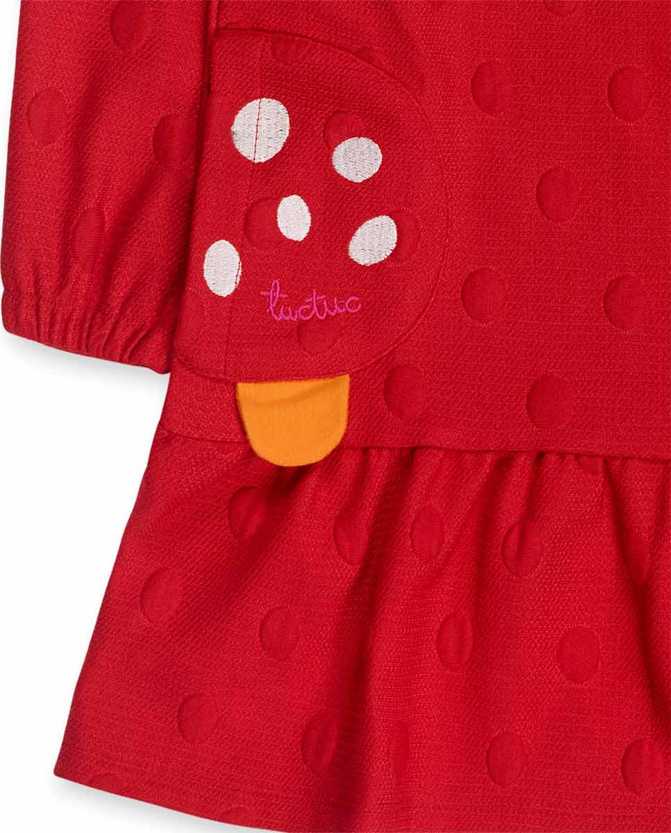 TUC TUC VESTIDO DE MALHA VERMELHO PARA MENINA BESTIES