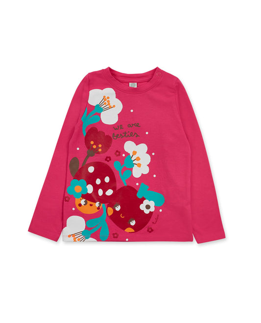 TUC TUC TUC TSHIRT COMPRIDA DE JERSEY COR-DE-ROSA PARA MENINAS