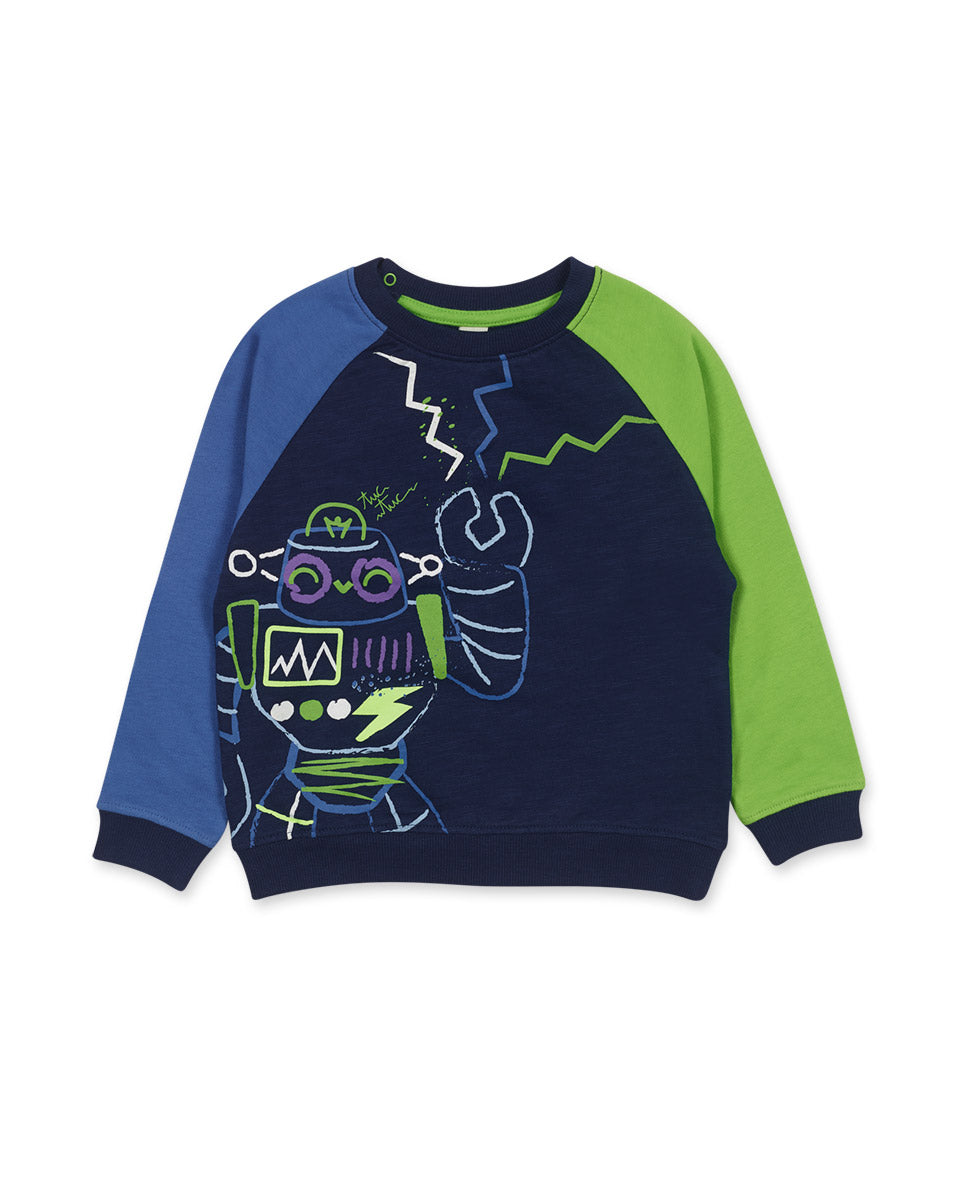 TUC TUC ROBOT MAKER BLUE FLEECE SWEATSHIRT FOR BOY